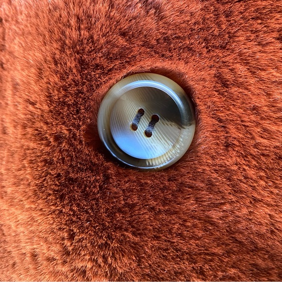 Rust Brown Faux Fur Coat - Picture 6 of 6